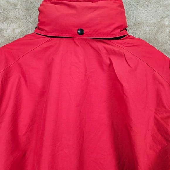 VTG Eddie Bauer Red Hooded Jacket Men's Size XL Windbreaker Long Sleeve Outdoor - Picture 12 of 13